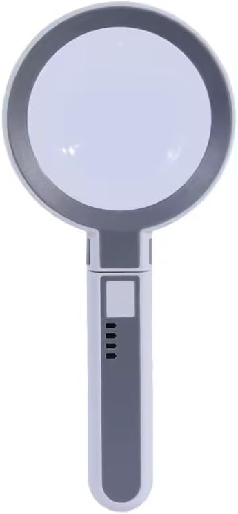 Rechargeable Handheld Magnifier with 18 LED Light Foldable Desktop Magnifying Glass