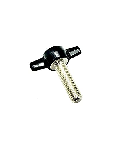 Thumb Screws with Wing Knob - M10 x 35mm Thumb Screw Butterfly Thumb Screws - M10 Thumbscrew Clamping Wing Thumb Screw - Clamping Thumb Screw Bolts with Butterfly Tee Wing Knob (Black)
