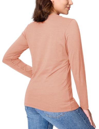 Image of YUCOLEN Long Sleeve Shirts for Women Cotton Crew Neck Casual Tops Fall