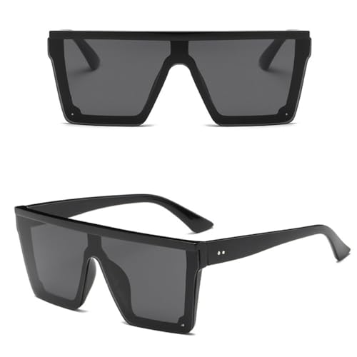 Lunettes de soleil carrées noires MUTYNE pour homme et femme style vintage