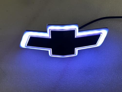 Image of Autogem 2016-2024 Chevrolet Camaro RGB Lighted Grille Emblem - Black Exterior LED Bowtie Badge