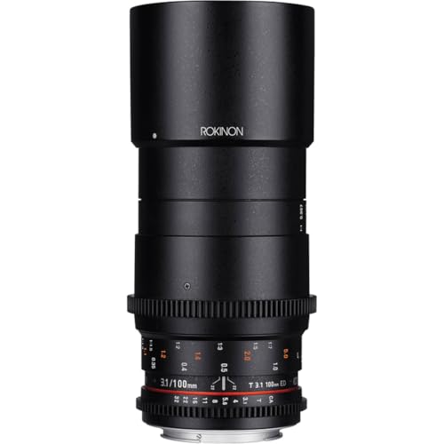 Rokinon Cine DS 100mm T3.1 ED UMC Full Frame Telephoto Macro Cine Lens for Olympus, Panasonic & BlackMagic Micro Four Thirds Cameras