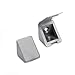 40 x sossai® Equerre D'angle/connecteurs de meubles/Équerre étagère | BT1 | 2 trous | Couleur : argent | Matière : Plastique