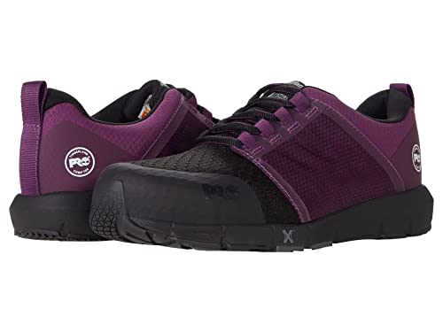 Image of Timberland PRO Radius Composite Safety Toe Sneakers for Women - Anti-Fatigue Technology - HoverSpring Foam Purple /Black 7.5 D - Wide
