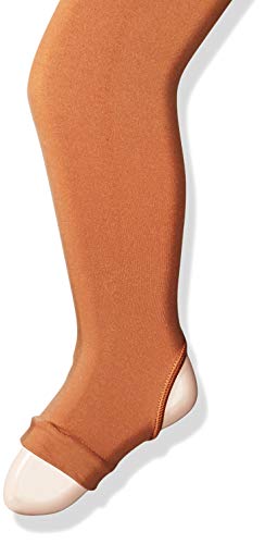 Capezio Ultra Soft Self Knit Waistband Stirrup Tight - Girls, Dark Suntan, One Size #TOP29