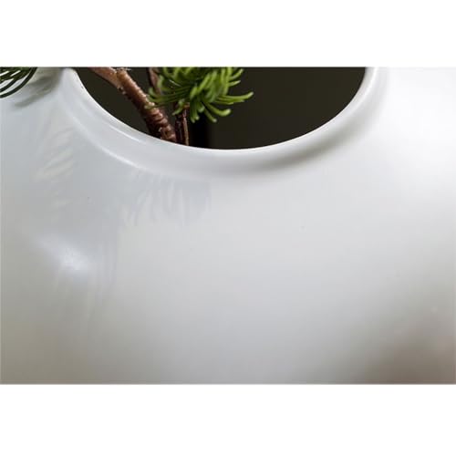 Vase en céramique blanche retro avec oiseau en porcelaine pour decoration de table - 7