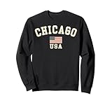Photo Gallery vintage chicago usa bandiera americana illinois souvenir retro felpa Photo Gallery vintage chicago usa bandiera americana illinois souvenir retro felpa
