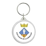 LLAVERO REDONDO ESCUDO HERALDICO ESPLUGAS DE LLOBREGAT BARCELONA