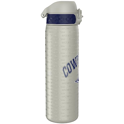 Ion8 NFL Dallas Cowboys Lightweight Steel Water Bottle, 600 ml/20 oz, Non-Insulated, Leak Proof, Easy to Open, Secure Lock - Image 4