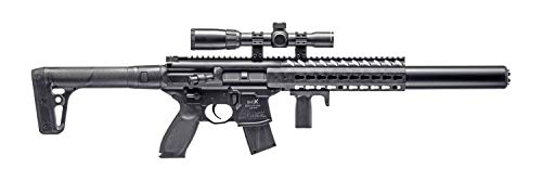 Sig Sauer Mcx .177 Cal Co2 Powered Advanced Air Rifle With Co2 90 Gram (2 Pack) And 500 Lead Pellets Bundle (Black, 1-4X24 Scope) #TOP2