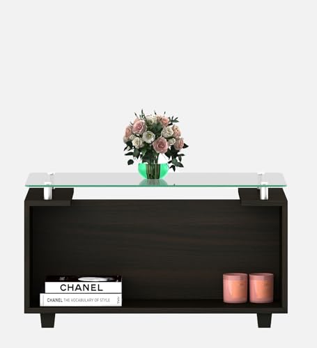 Image of Spacewood Center Table | CT 112 | 3 Year Warranty | Coffee Table, Tea Table, Center Table for Living Room, Coffee Table for Living Room| Fumed Oak