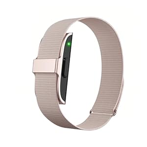 Smart Health Wristband, Screenless Smart Bracelet, Pedometer, Wearable Activity and Fitness Tracker, Free App, IP68 Waterproof (Rose Gold)