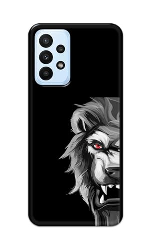 Image of PRINTFIDAA Printed Hard Back Cover Case for Samsung Galaxy A23 4G | A23 5G Back Cover (Angry Lion) -112
