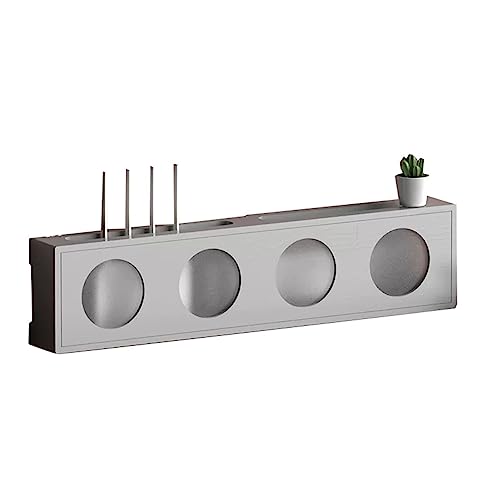 Routeur WiFi mural en bois avec meuble TV et console (B-45,3 cm)