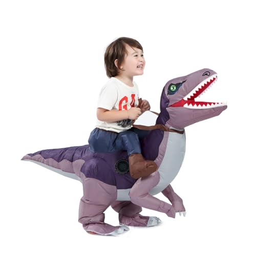 HSCTEK Inflatable Dinosaur Costume Toddler Boy Girl Blow up Velociraptor Cosplay