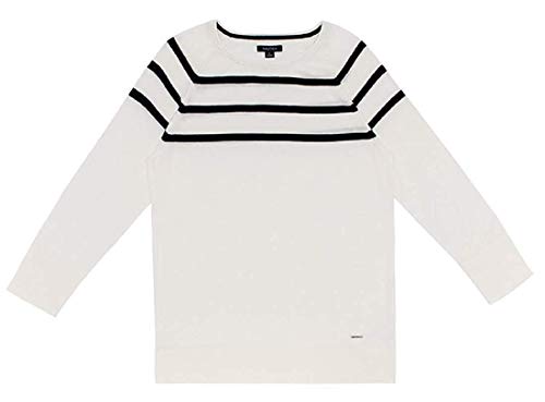 Nautica Women's Long Sleeve Crew Neck Sweater (Marshmallows, X-Large)