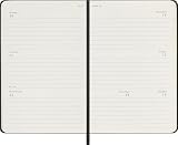 Moleskine Kalendarz tygodniowy 2026-2027 – 18-miesięczny planer poziomy z twardą okładką i zamknięciem na gumkę, kolor czarny, format kieszonkowy 9 x 14 cm