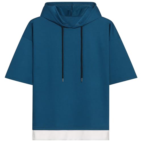 Men's T-Shirt, Summer Short Sleeve Hoodie T-Shirt Casual Pullover Sweatshirt