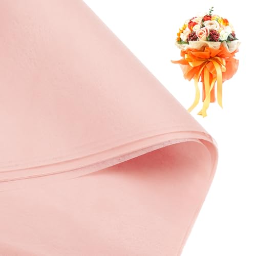 PATIKIL Papier D'Emballage Pour Fleurs 22.83 Pouce, 20 Pcs Papier De Soie En Coton Pour Emballage De Bouquet Cadeau Emballage Pour Saint-Valentin Diplôme Cadeau, Crème Pêche