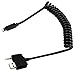 Car AUX Lighting Charge Coiled Cable, Hain USB 3.5mm Audio Jack Adapter Connect to iPod/iPhone 7 7 Plus Compatible with All IOS System for HYUNDAI KIA, 6.7 FT (2 Meters) Stretched Length