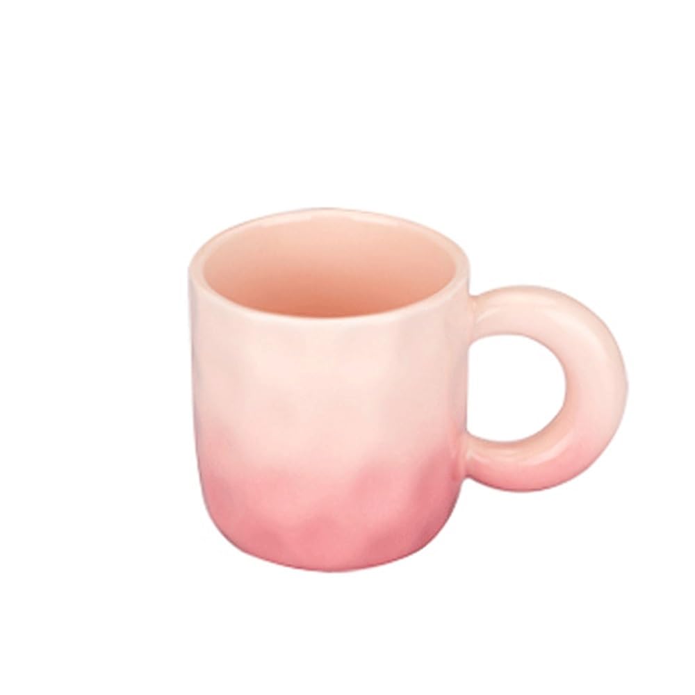 Taza de café de cerámica con degradado y capacidad de 10.15 oz para bebidas de desayuno