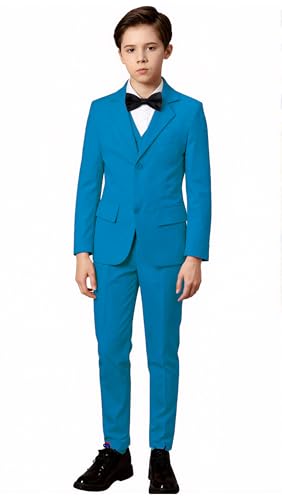 Image of Toddler Suits Slim Fit Suit for Boys,Formal Tuxedo Ring Bearer Outfit Kids Dress Clothes for Wedding,Adjustable Waist