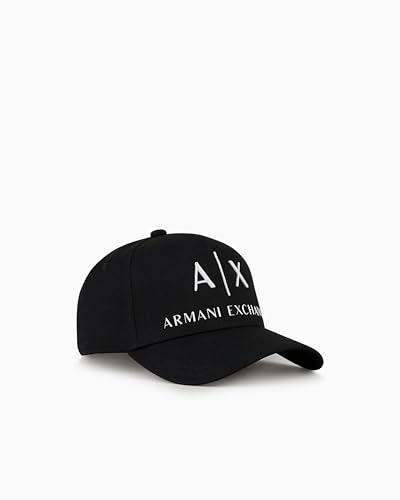 Armani Exchange Homme Corporate Logo Hat Casquette De Baseball, Nero/B.co, Taille Unique EU