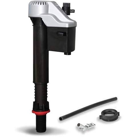 Korky 528MP QuietFILL Platinum Fill Valve-Fits Most Toilets-Easy to Install-Made in USA, Universal 99%, Black Cover