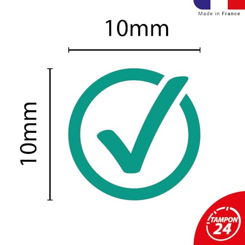 Tampon check | 11mm | Cachet encreur validation | check ink stamp – vue 3
