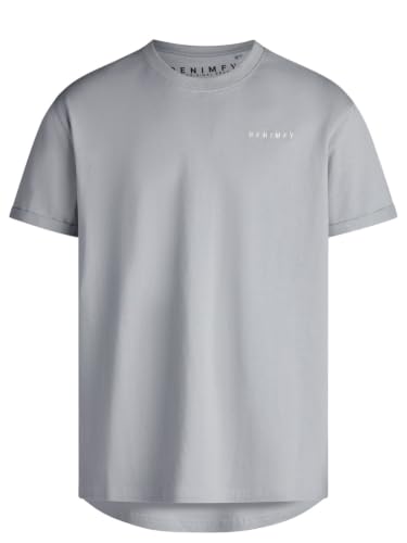 DENIMFY Tshirt Herren Regular Fit DFDiego 3er Set Pack Logo Stick Rundhals Kurzarm Sommer Tee Shirt, Größe:3XL, Farbe:Pack 1 (Beige… – Ansicht 4