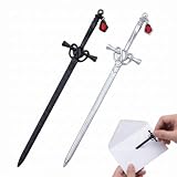 Set di 2 Tagliacarte a Forma di Spada in Metallo, Tagliacarte da Scrivania Elegante con Ci...