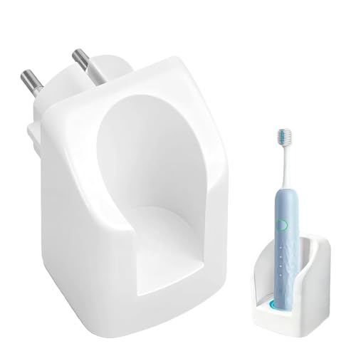 Cargador Cepillo Eléctrico, Cargadr Cepillo Electrico sin Cable Adapter Compatible con O ral B/B raun(IO7/IO8/IO9 Serie), Base Cargador Sin Cable para Pared, Enchufe Europeo (Blanco)