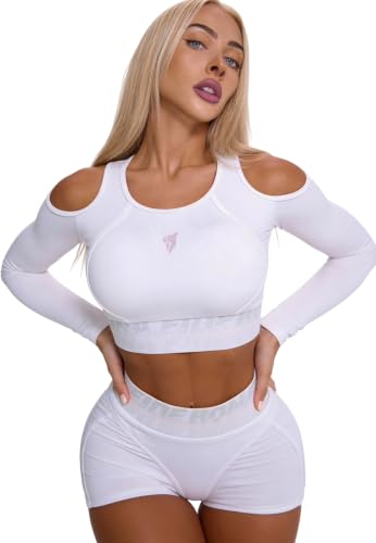 Haut de compression fitness femme crop top respirant ajusté pour la course