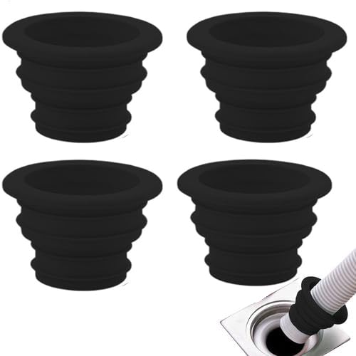 Abflussrohr Dichtung Schlauch, 4 Stück Abflussrohrdichtung Schlauch, Silikon Waschmaschine Abfluss Adapter, Abflussrohr Dichtung Schlauchs Für Küche, Waschküche, Badezimmer, Badewanne