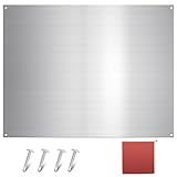 Yaocom 24 x 30 Inch Stainless Steel Backsplash Range Hood Stove Backsplash Back Stainless Steel Sheet for Kitchen Wall Splatter Metal Wall Panels with Screws and Hanging Towel