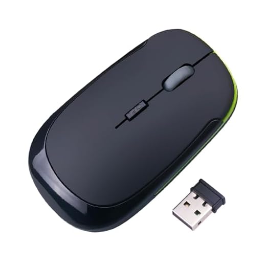 JINHEZO for Computer Laptop Mouse Wireless, 2.4G Portable USB Optical Wireless Slim Computer Mice with USB Nano Receiver, Compatible with Win XP, 8, 9, 10, 11, etc (Black)