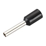 Baomain AWG 16 / 1.5mm² Wire Copper Crimp Connector Insulated Ferrule Pin Cord End Terminal Black 1000 Pcs
