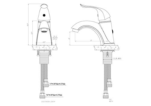 Dura Faucet DF-NML202-CP RV Single Lever Bathroom Faucet (Chrome) - Thumbnail 4