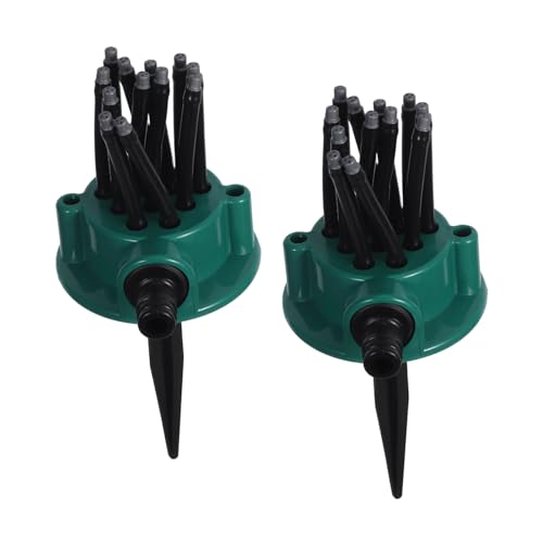 Balacoo 2Sets Multi Head Lightweight Plastic Spray Heads for Efficient Lawn and Flower Watering for Outdoor Gardening Tasks