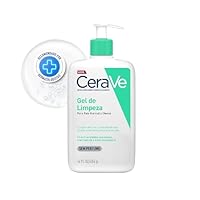 CeraVe, Gel de Limpeza Facial, para Pele Normal a Oleosa, com 3 Ceramidas Essenciais, Ácido Hialurônico e Niacinamida, Limpa Profundamente, Hidrata e Restaura a Barreira da Pele, Sem Perfume, 454g