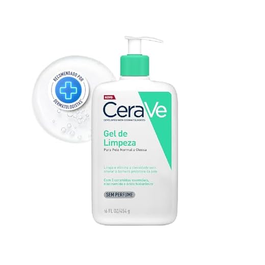 CeraVe, Gel de Limpeza Facial para pele oleosa, com Ácido Hialurônico e Niacinamida, 454g