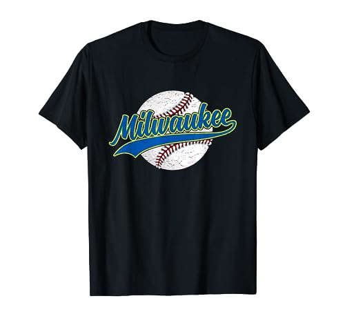 Milwaukee City Vintage Baseball Lover Retro Men Women T-Shirt