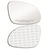 CAR MIRROR BAZAR New Replacement Mirror Glass with FULL SIZE ADHESIVE for Volkswagen Jetta Passat EOS GTI Rabbit R32 Passenger Side View Right RH