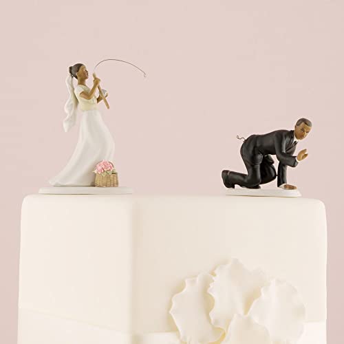 Figurine de mariée en porcelaine couleur pêche, le symbole de votre amour éternel