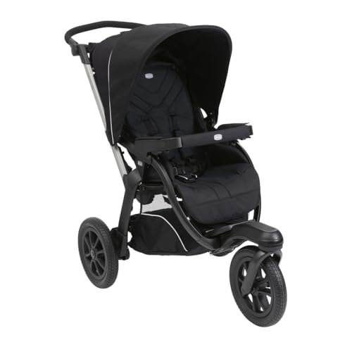 Chicco Poussette Activ3 à 3 roues, fonctionnelle et facile à manœuvrer sur tous les terrains, siège spacieux, dossier inclinable, fermeture pratique et...