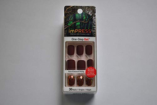 Impress Press-on Manicure Halloween Edition Medium Length, Square Shape Nails - Reign