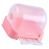 HAMPPLIES Scatola Asciugabiberon con Antipolvere Trasparente Organizer Portabiberon Countertop con Vassoio Raccogligocce Portatazza e Piatti per Cucina Ordinata Capacità Media Rosa