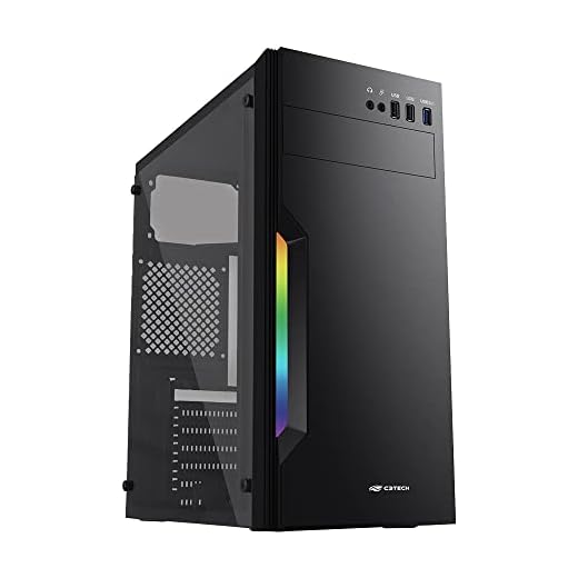 Gabinete C3Tech Gaming MT-G210BK Preto com Janela Lateral Acrílico