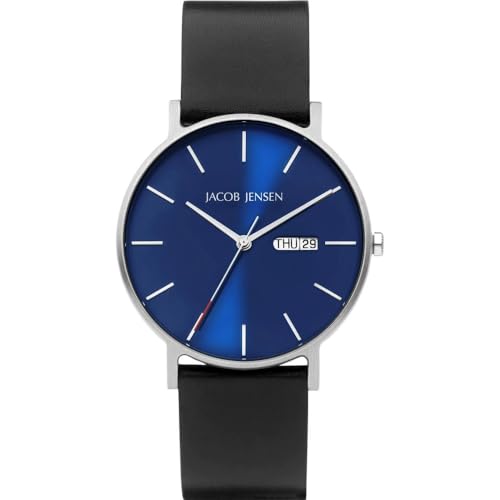 Jacob Jensen Herrenuhr Quarz Schwarz/Blau 161
