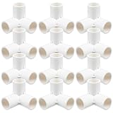 Frcolor 三方ショートエルボ 継手 PVC管継手 塩ビ製 20mm 3方向パイプジョイント PVC 接続パイプ継手 コネクタ 冷蔵庫/室内/屋外/庭用（8個セット）